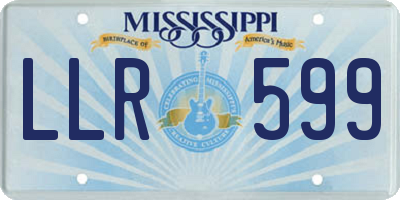 MS license plate LLR599