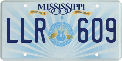 MS license plate LLR609