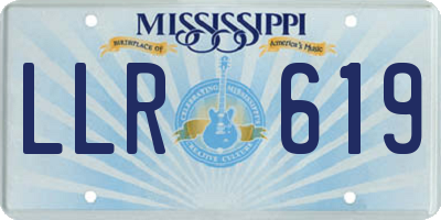 MS license plate LLR619
