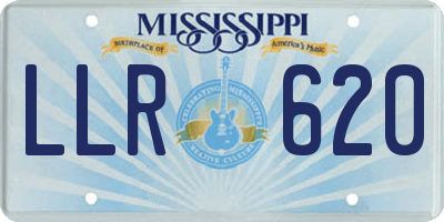 MS license plate LLR620