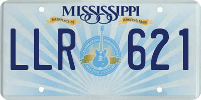 MS license plate LLR621