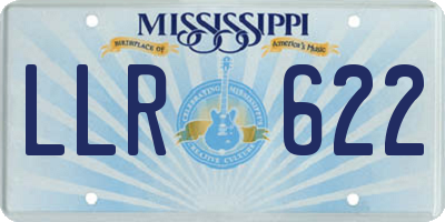 MS license plate LLR622