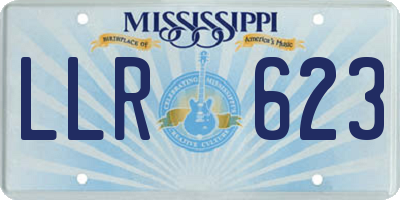 MS license plate LLR623