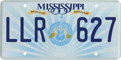 MS license plate LLR627