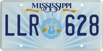 MS license plate LLR628