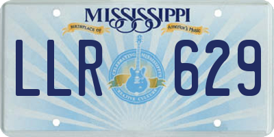 MS license plate LLR629