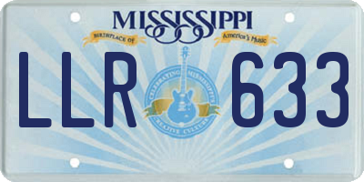 MS license plate LLR633