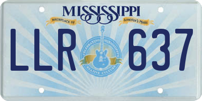 MS license plate LLR637