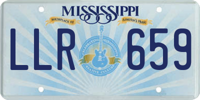 MS license plate LLR659