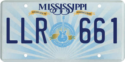 MS license plate LLR661