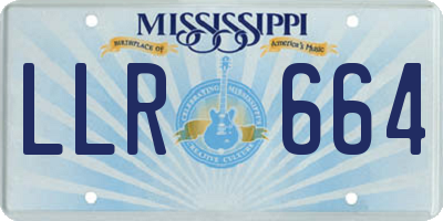 MS license plate LLR664