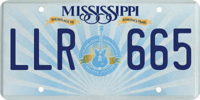 MS license plate LLR665