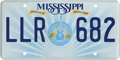 MS license plate LLR682
