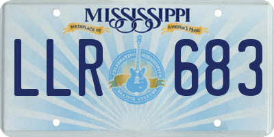 MS license plate LLR683