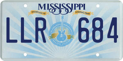 MS license plate LLR684