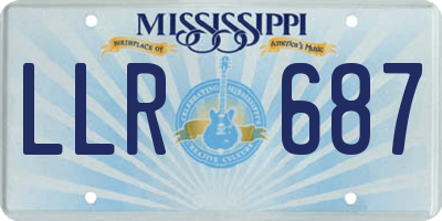 MS license plate LLR687