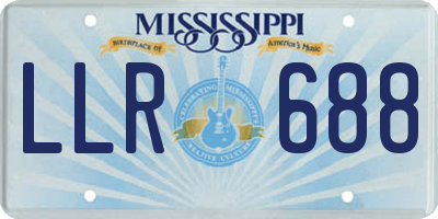 MS license plate LLR688