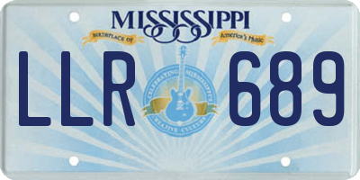 MS license plate LLR689
