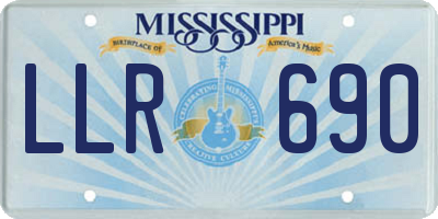 MS license plate LLR690