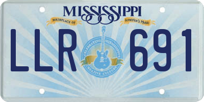 MS license plate LLR691