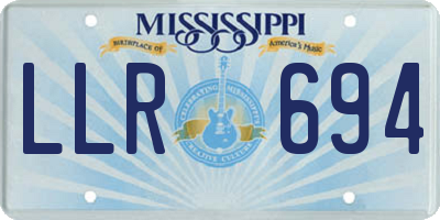 MS license plate LLR694
