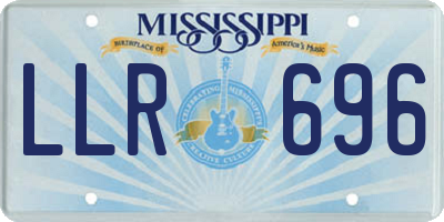 MS license plate LLR696