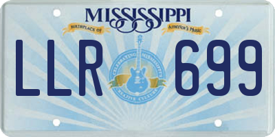 MS license plate LLR699