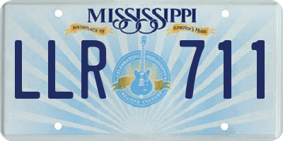 MS license plate LLR711