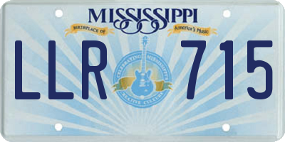 MS license plate LLR715