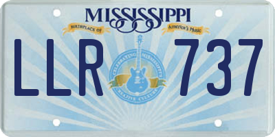 MS license plate LLR737