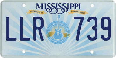 MS license plate LLR739