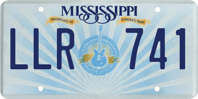 MS license plate LLR741