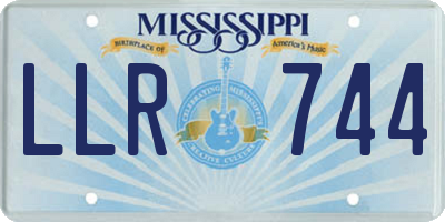 MS license plate LLR744