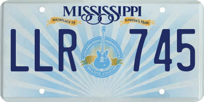 MS license plate LLR745