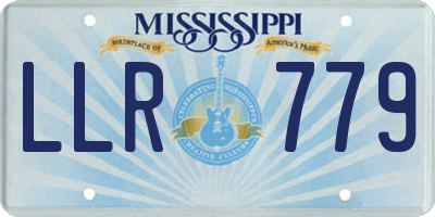 MS license plate LLR779