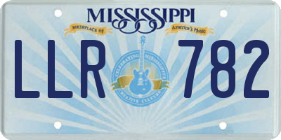MS license plate LLR782