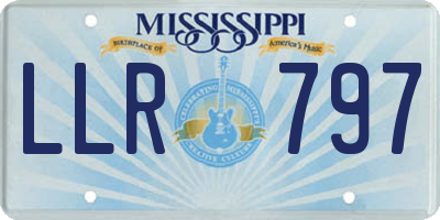 MS license plate LLR797