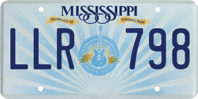 MS license plate LLR798