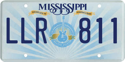 MS license plate LLR811