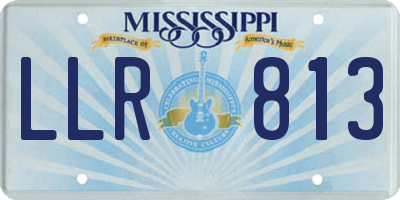 MS license plate LLR813
