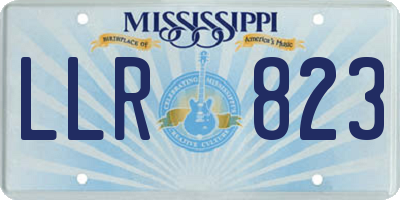 MS license plate LLR823