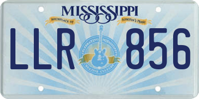 MS license plate LLR856