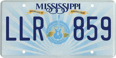 MS license plate LLR859