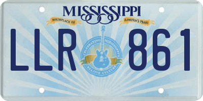 MS license plate LLR861
