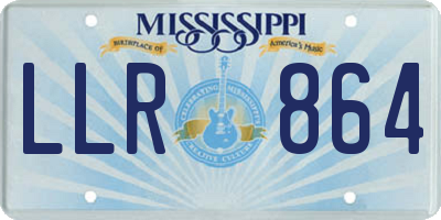 MS license plate LLR864