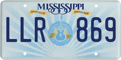 MS license plate LLR869