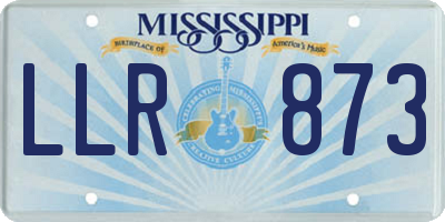 MS license plate LLR873