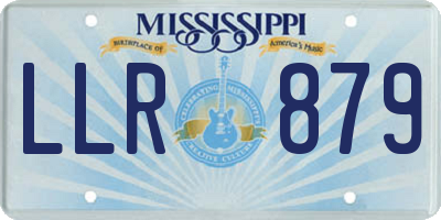 MS license plate LLR879
