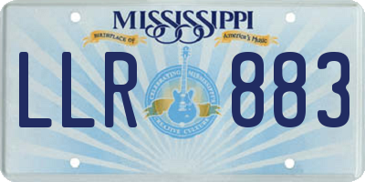 MS license plate LLR883