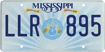 MS license plate LLR895